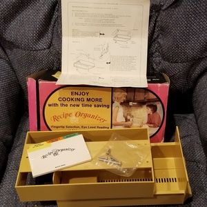 NOS Vintage 1970s Flambeau Recipe Organizer Gold